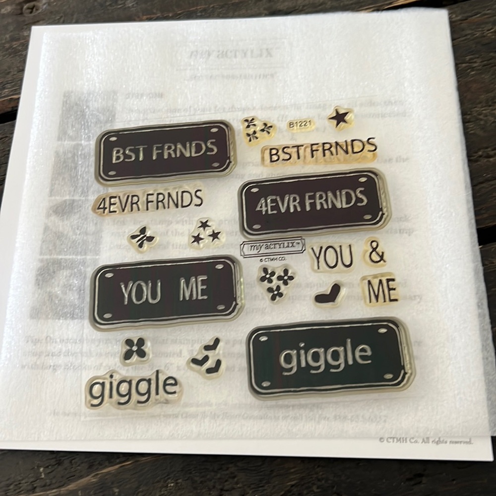 Close to my heart my acrylix stamp set-Little License